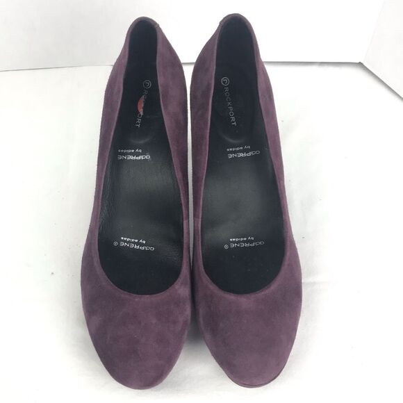 Rockport Janae Purple Suede Platform Heels Sz 10 - Picture 8 of 8